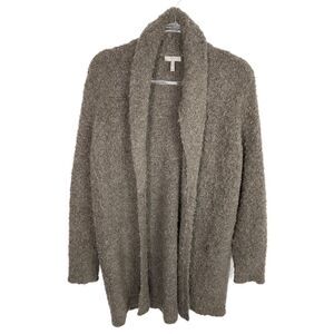 Joie Brown Wendi Boucle Wool Blend Open Front Cardigan Sweater Medium